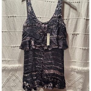 Gypsy 05 Tie-Dye Black and Purple Mini Dress